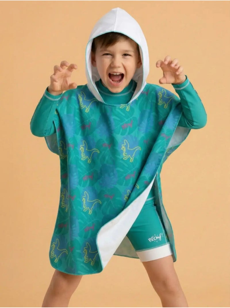 Plouf! Poncho en microfibres Blanc Vert - Kiabi