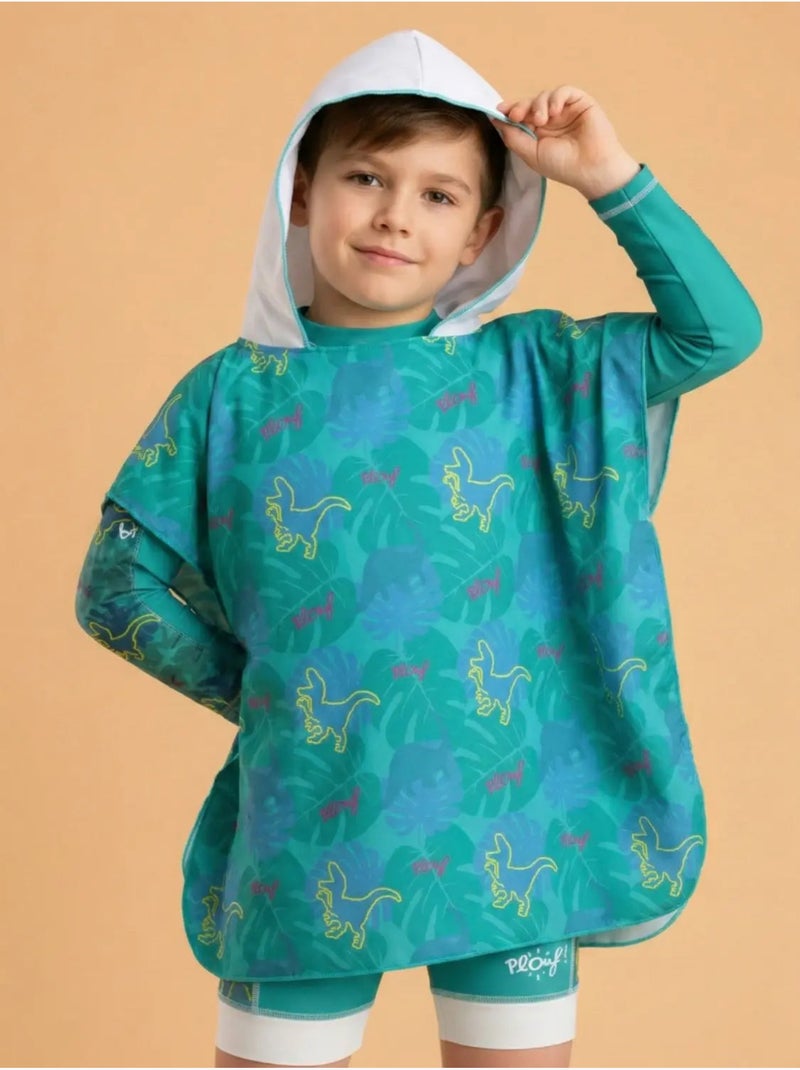 Plouf! Poncho en microfibres Blanc Vert - Kiabi
