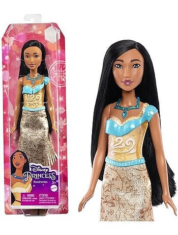 Pocahontas poupée 29 cm, mattel poupée disney princesses habillage et accessoires hlw07