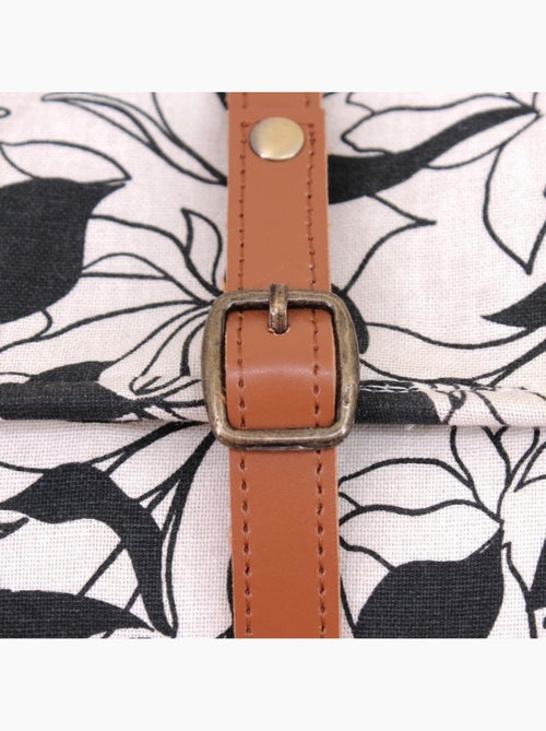 Pochette à bijoux fleuris marron, beige - Kiabi