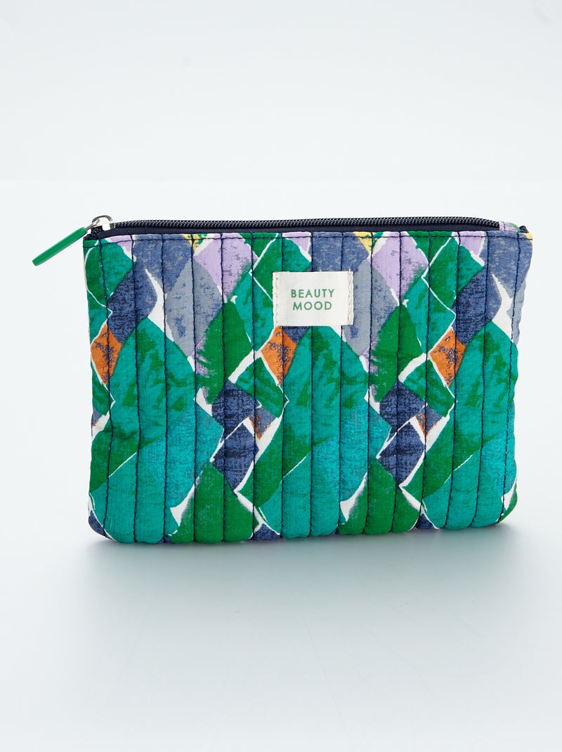 Pochette à imprimé fantaisie Bleu/vert - Kiabi