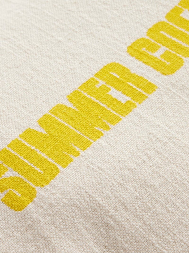 Pochette à zip imprimée SUMMER Jaune citron - Kiabi