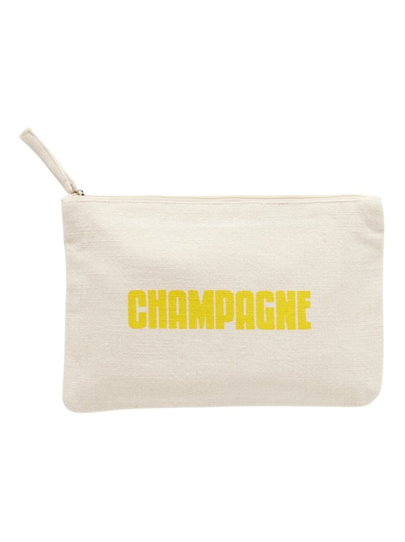 Pochette à zip imprimée SUMMER Jaune - Kiabi