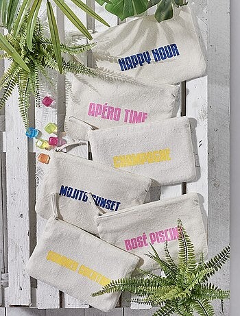 Pochette à zip imprimée SUMMER