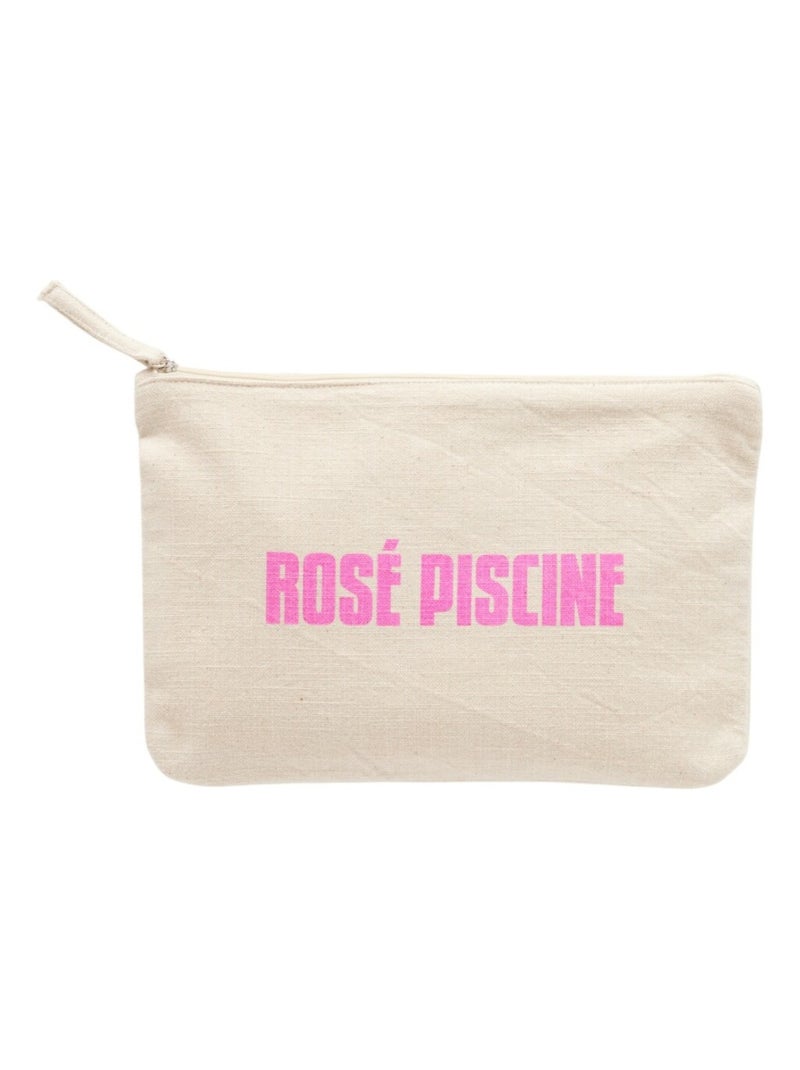 Pochette à zip imprimée SUMMER Rose fushia - Kiabi