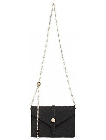 Pochette bandoulière chaîne rabat magnétique 23x5x16 cm - miss lulu