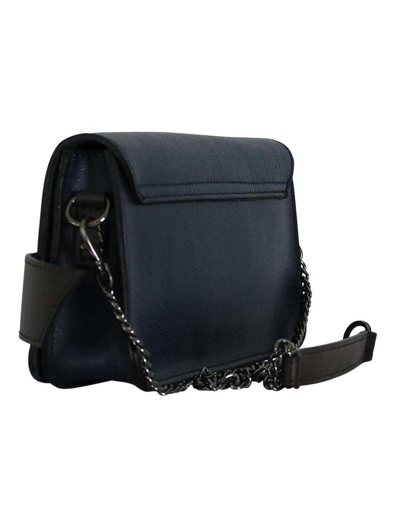 Pochette bandouliere cuir MARIZA Bleu - Kiabi