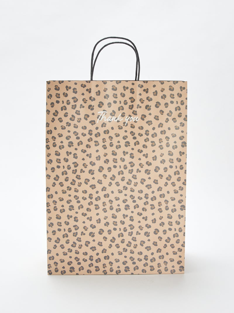 Pochette cadeau format XL Beige - Kiabi