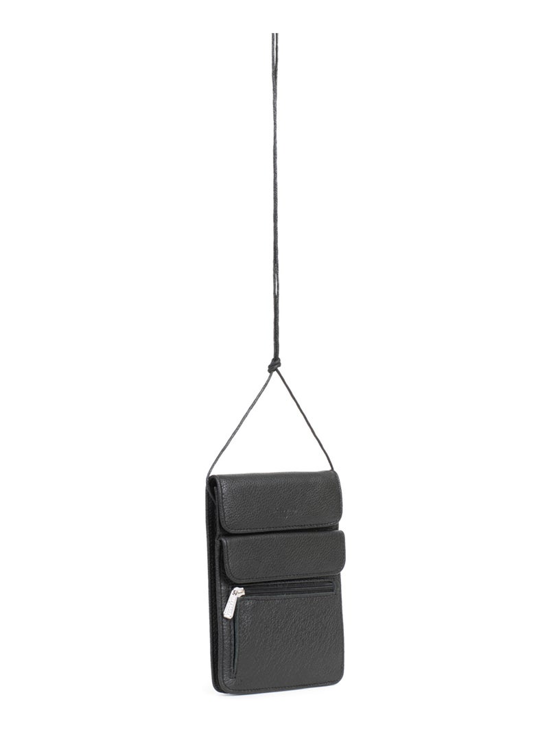 Pochette ceinture  cuir confort hexagona Noir - Kiabi