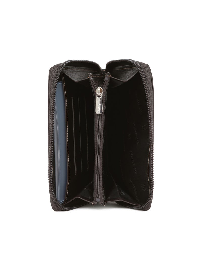 Pochette ceinture  cuir félin hexagona Marron - Kiabi
