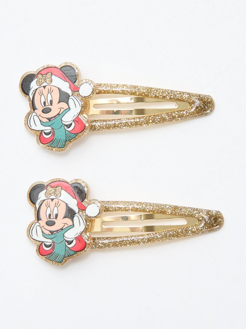 Pochette chouchou + pince cheveux + brosse 'Disney' 'Minnie' Noir - Kiabi