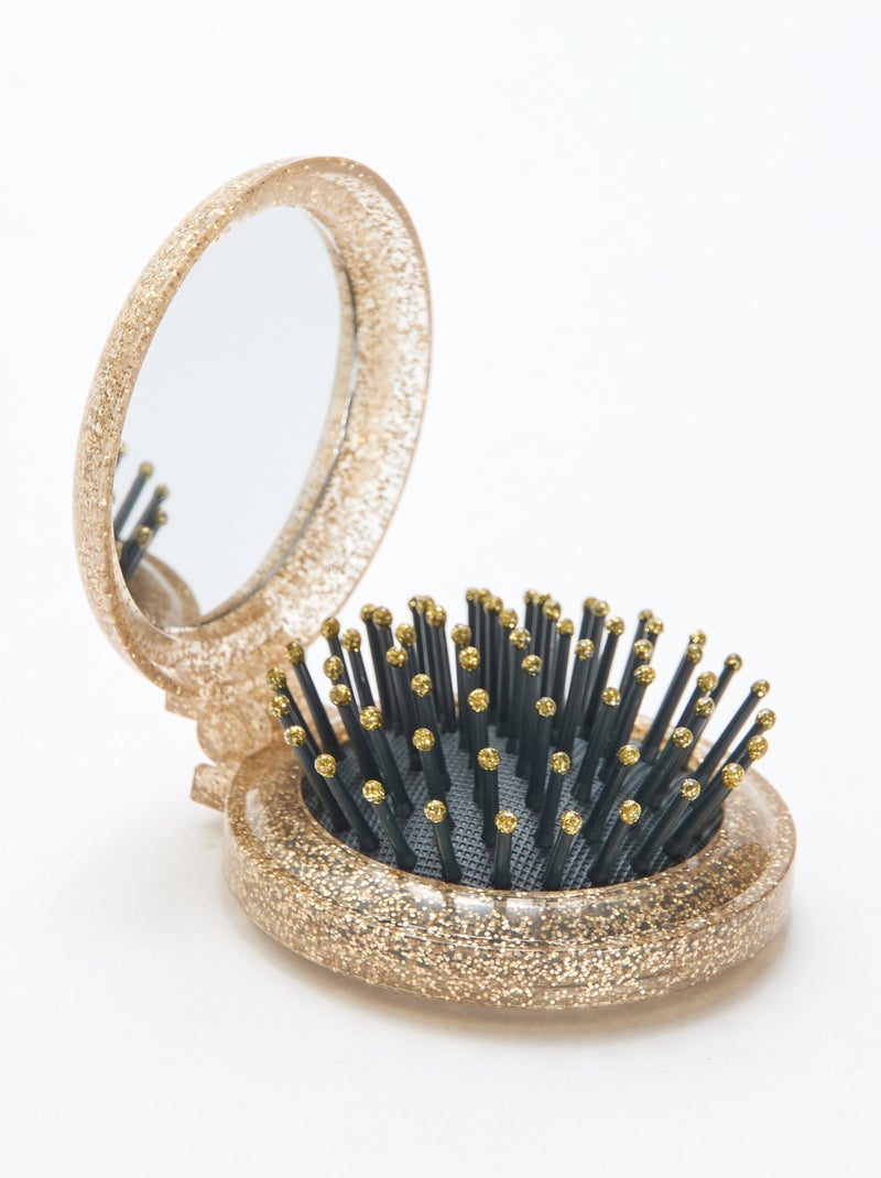 Pochette chouchou + pince cheveux + brosse 'Disney' 'Minnie' Noir - Kiabi