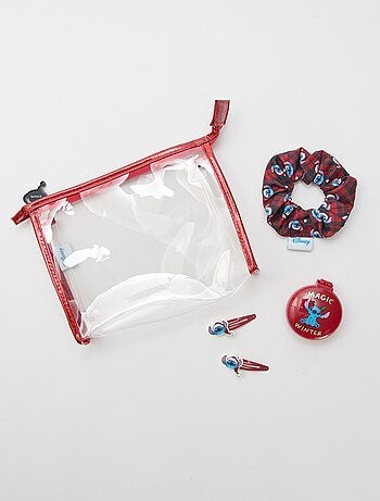 Pochette chouchou + pince cheveux + brosse 'Disney' 'Minnie'