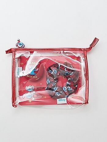 Pochette chouchou + pince cheveux + brosse 'Disney' 'Minnie'