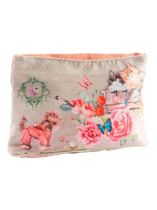 Pochette cosmétique Rétro Nature - Kiabi