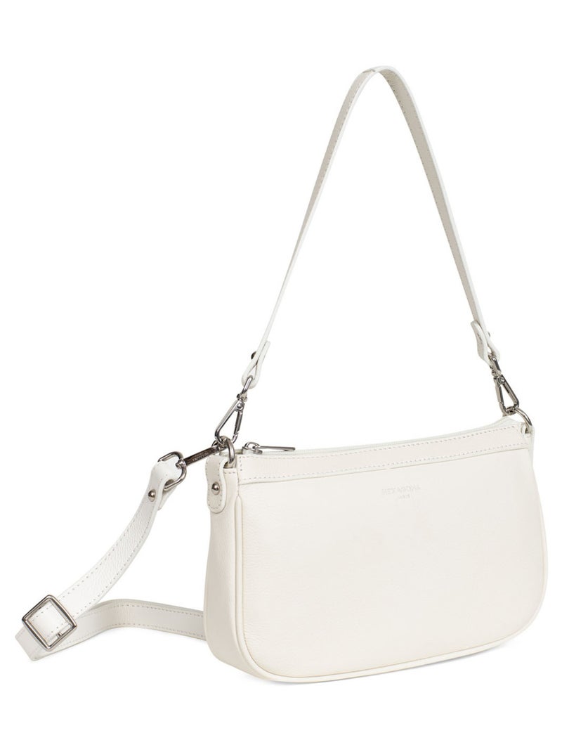 Pochette  cuir confort hexagona Blanc - Kiabi
