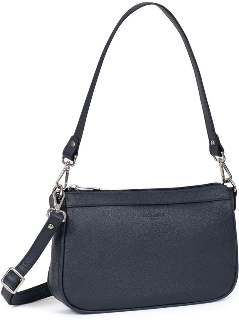 Pochette  cuir confort hexagona Bleu marine - Kiabi