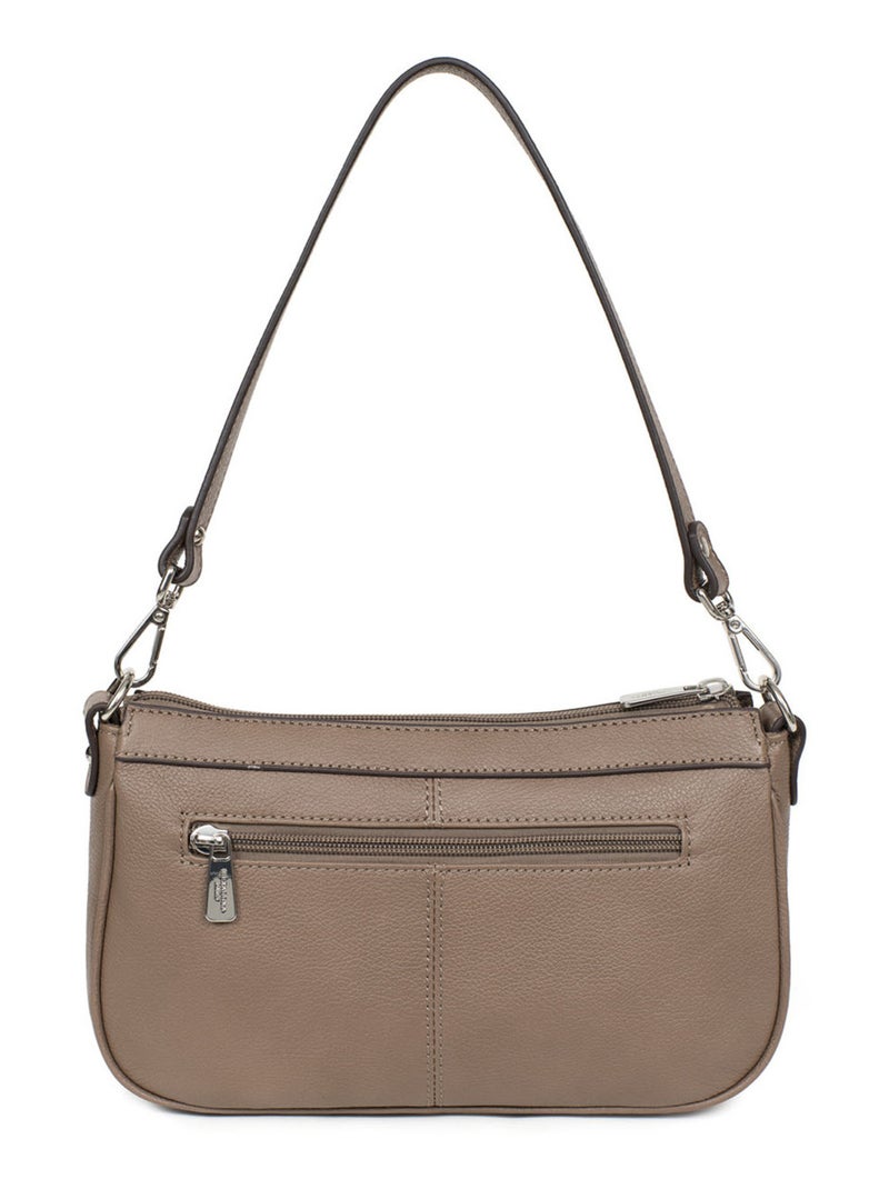 Pochette  cuir confort hexagona Marron glacé - Kiabi