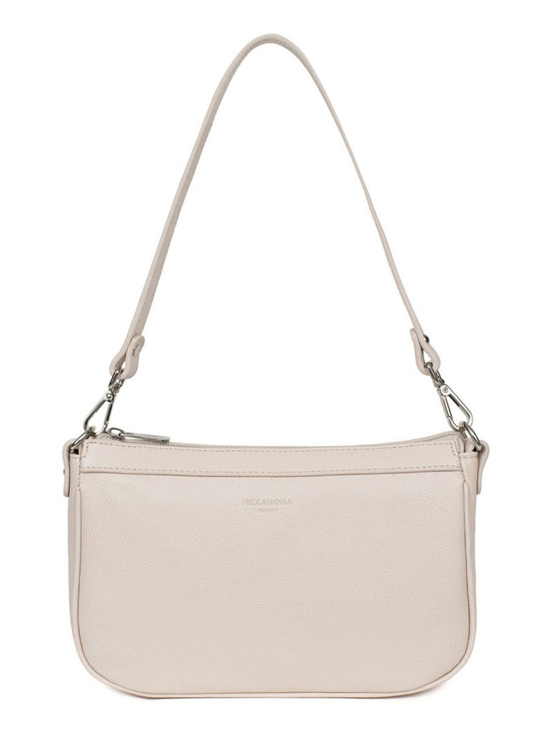 Pochette  Cuir CONFORT Ivoire - Kiabi
