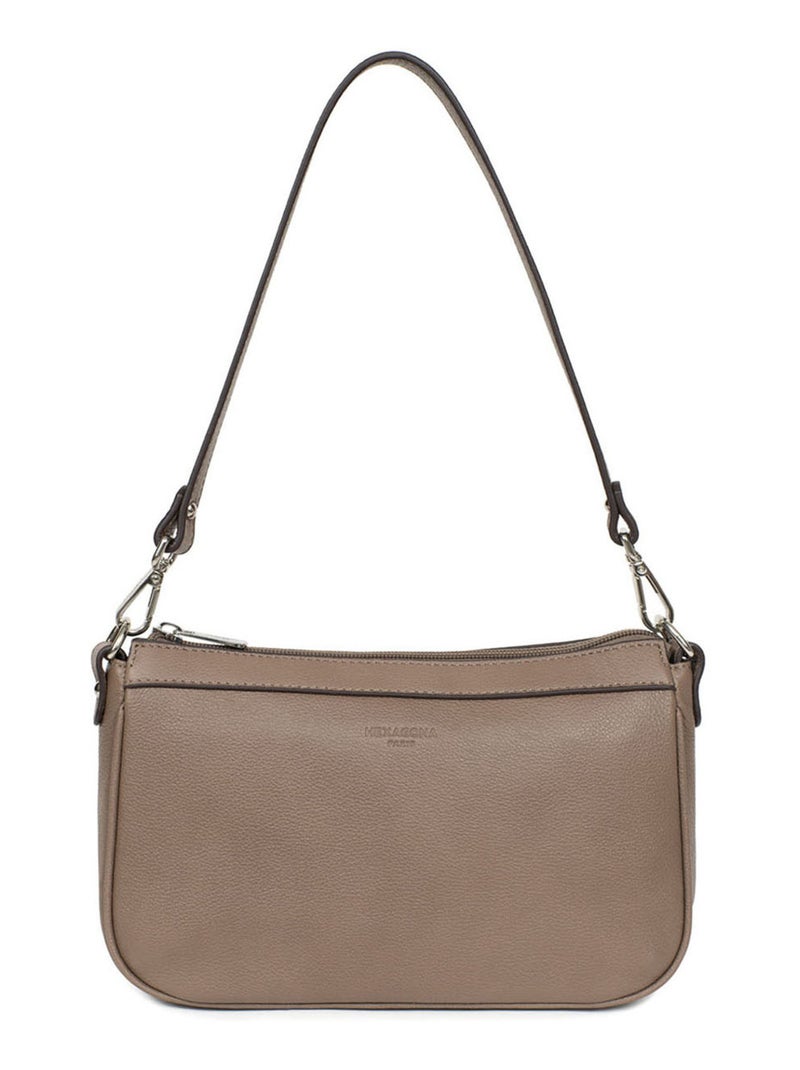 Pochette  Cuir CONFORT Marron glacé - Kiabi