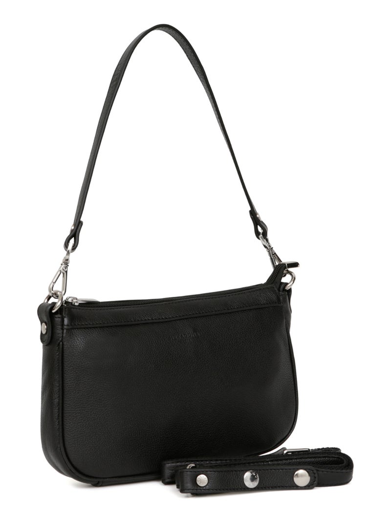 Pochette  Cuir CONFORT Noir - Kiabi