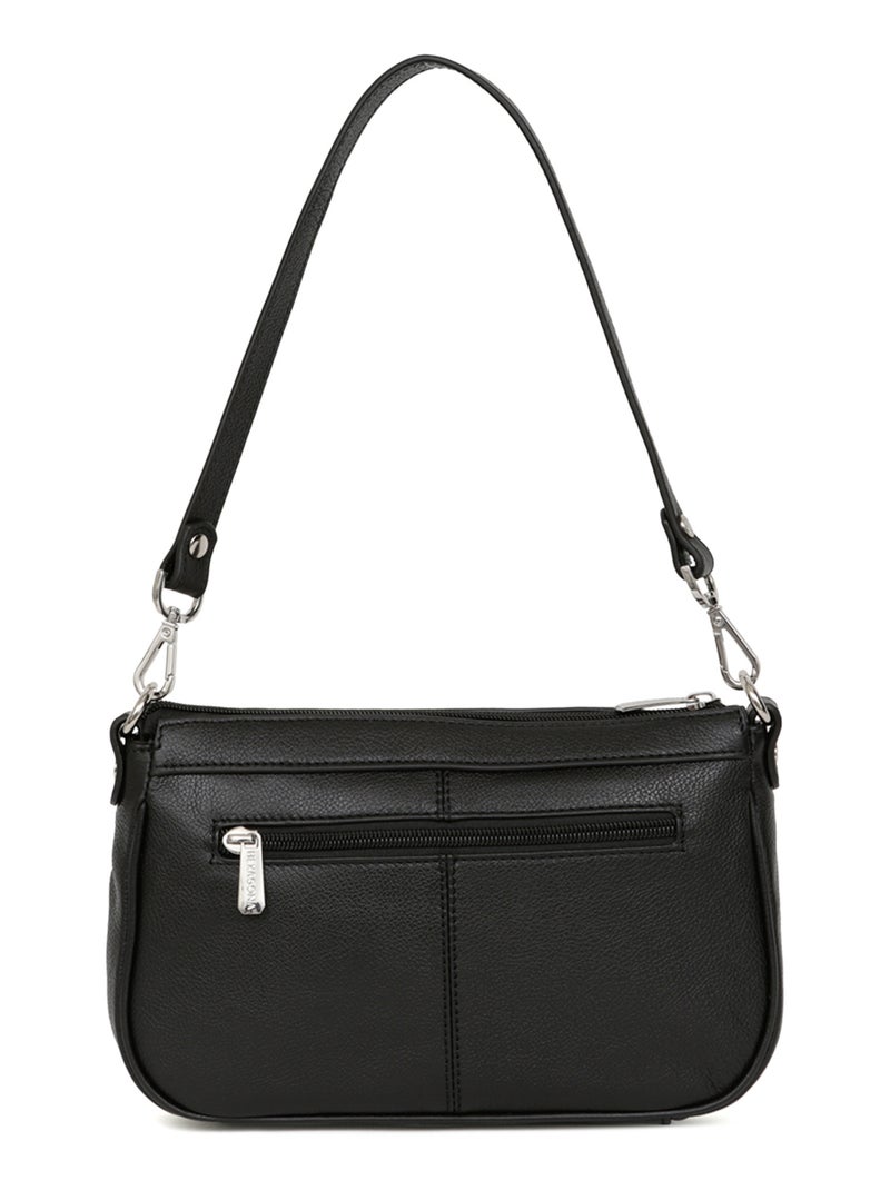 Pochette  Cuir CONFORT Noir - Kiabi