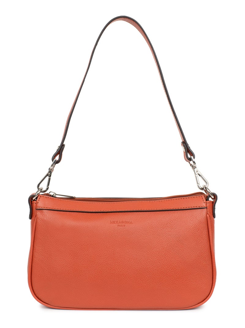 Pochette  Cuir CONFORT Orange - Kiabi