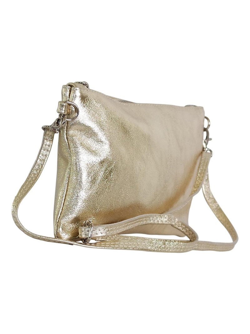 Pochette cuir DAINA Doré/or - Kiabi