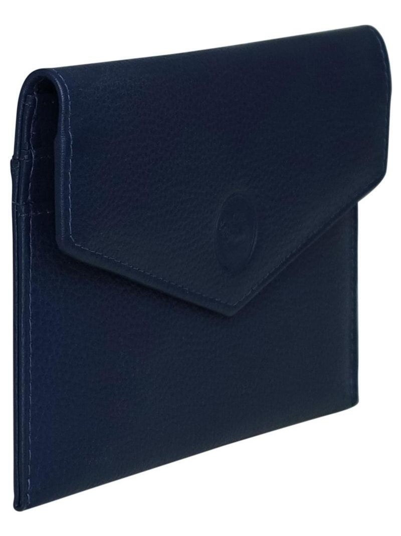 Pochette cuir Format enveloppe étui Carte RFID Bleu marine - Kiabi