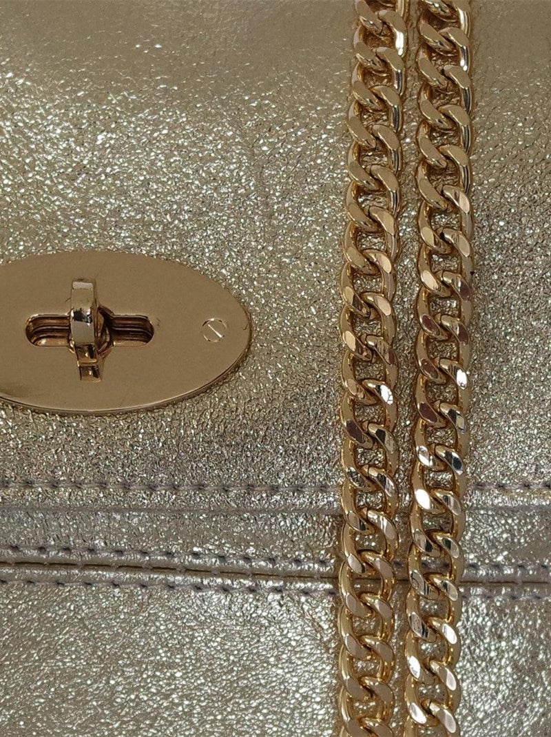 Pochette cuir LOULE Argent - Kiabi