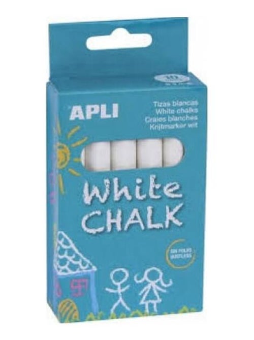 Pochette de 10 Craies Blanches de Qualité Supérieure - Kiabi