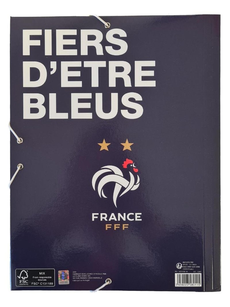 Pochette de bureau bleue fédération française de football Bleu - Kiabi