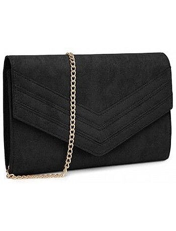 Pochette de soirée bandoulière chaîne 24x3x17 cm - miss lulu
