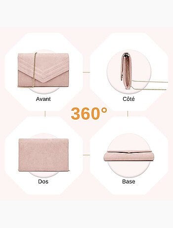 Pochette de soirée bandoulière chaîne 24x3x17 cm - miss lulu