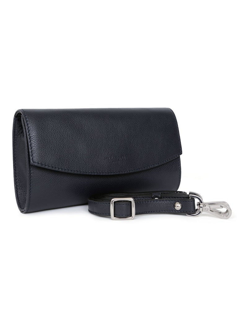 Pochette de soirée  Cuir CONFORT Bleu marine - Kiabi