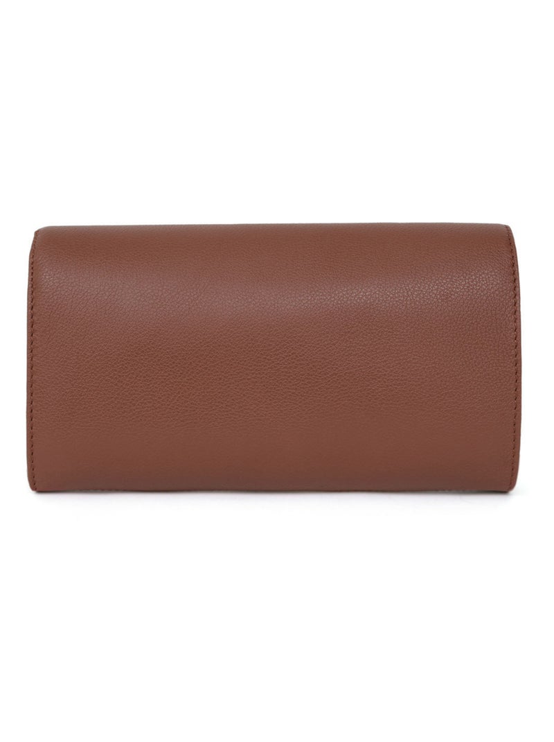 Pochette de soirée  Cuir CONFORT Cognac - Kiabi