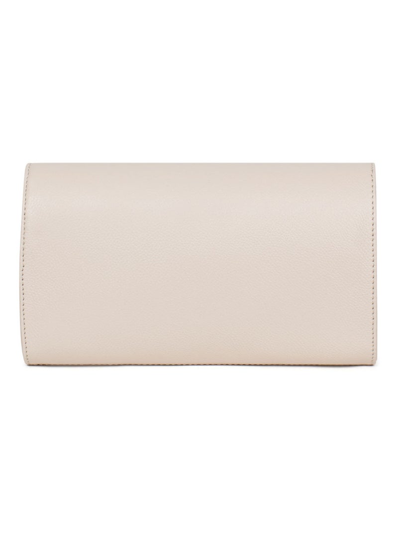 Pochette de soirée  cuir confort hexagona Ivoire - Kiabi