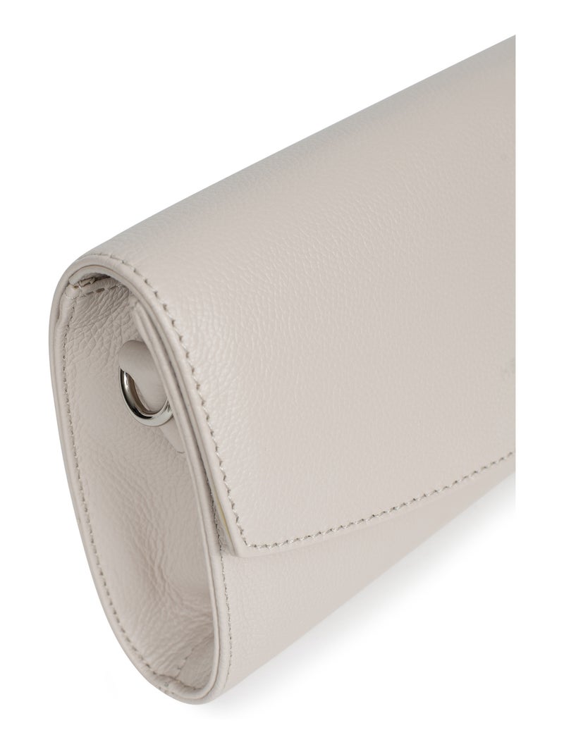 Pochette de soirée  cuir confort hexagona Ivoire - Kiabi