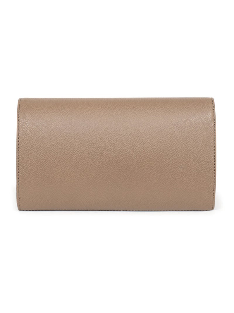 Pochette de soirée  cuir confort hexagona Marron clair - Kiabi