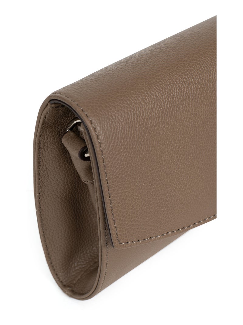 Pochette de soirée  cuir confort hexagona Marron clair - Kiabi