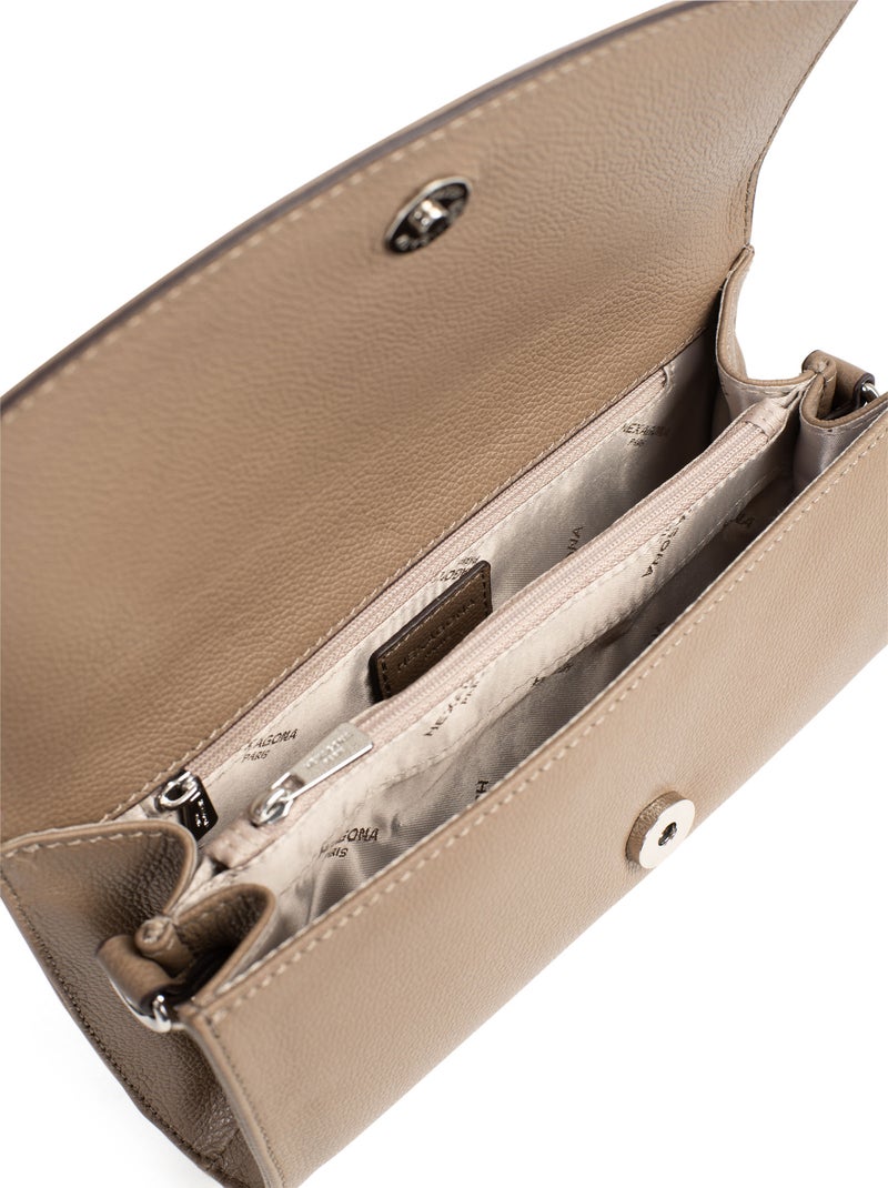Pochette de soirée  cuir confort hexagona Marron clair - Kiabi