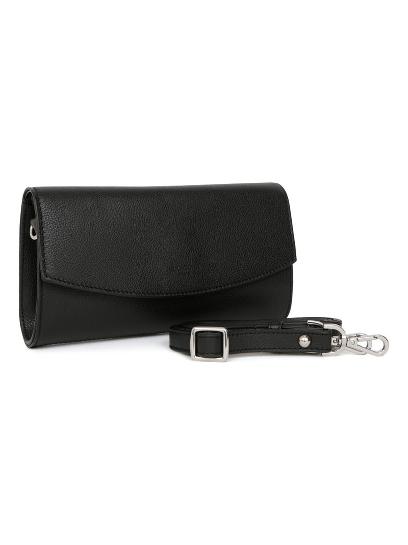 Pochette de soirée  cuir confort hexagona Noir - Kiabi