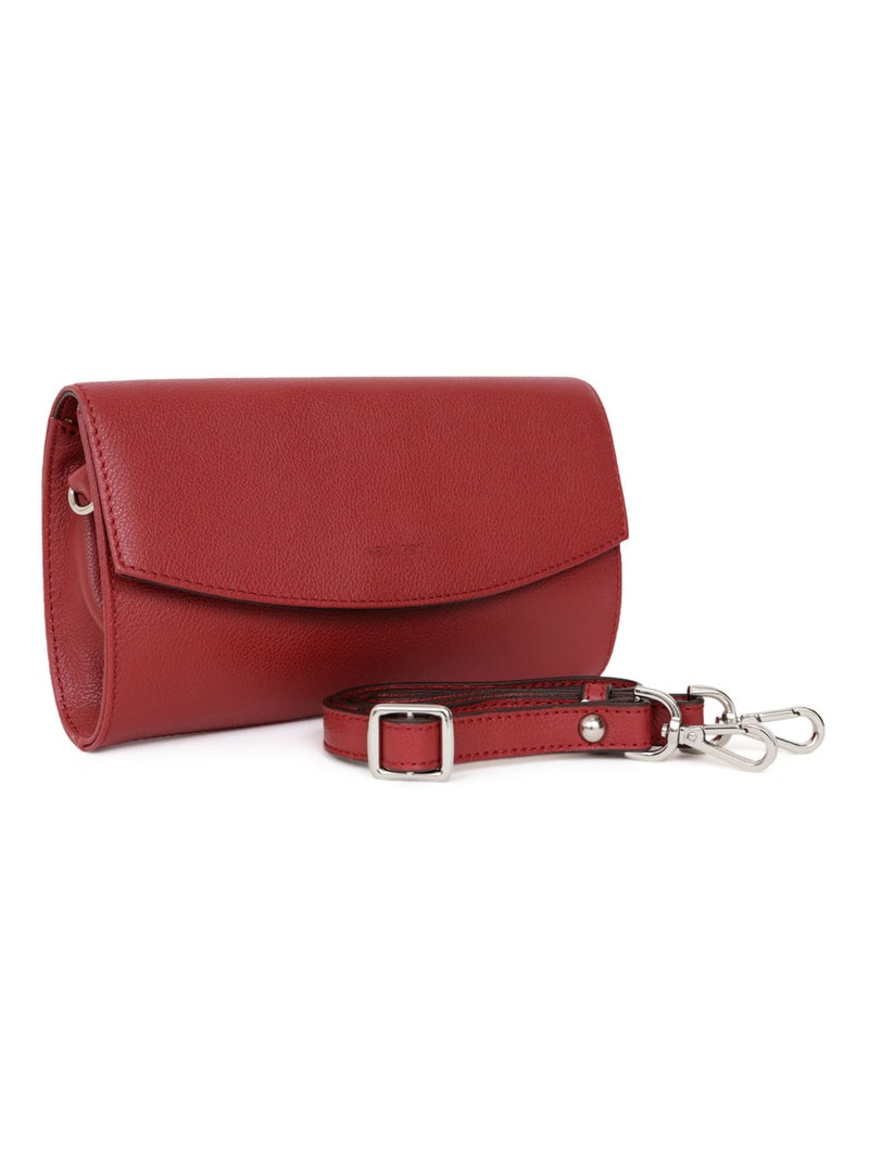 Pochette de soirée  cuir confort hexagona Rouge foncé - Kiabi