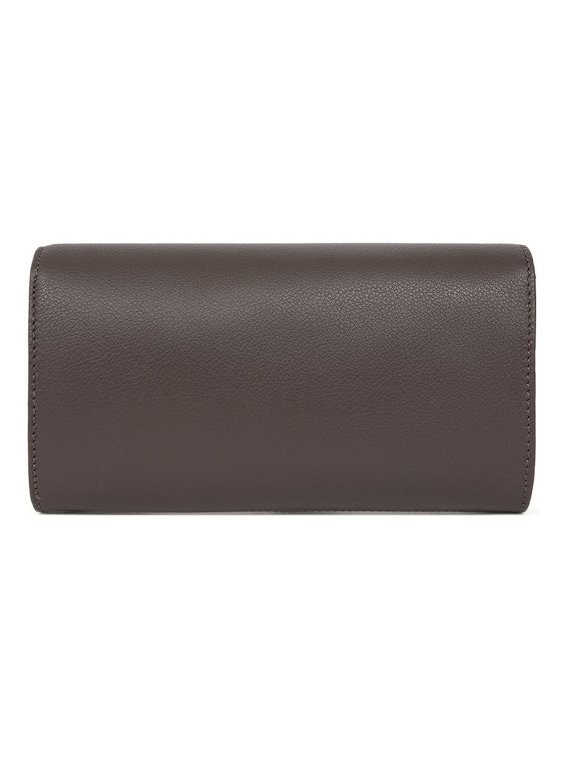 Pochette de soirée  cuir confort hexagona Taupe - Kiabi