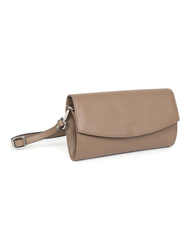 Pochette de soirée  Cuir CONFORT Marron glacé - Kiabi