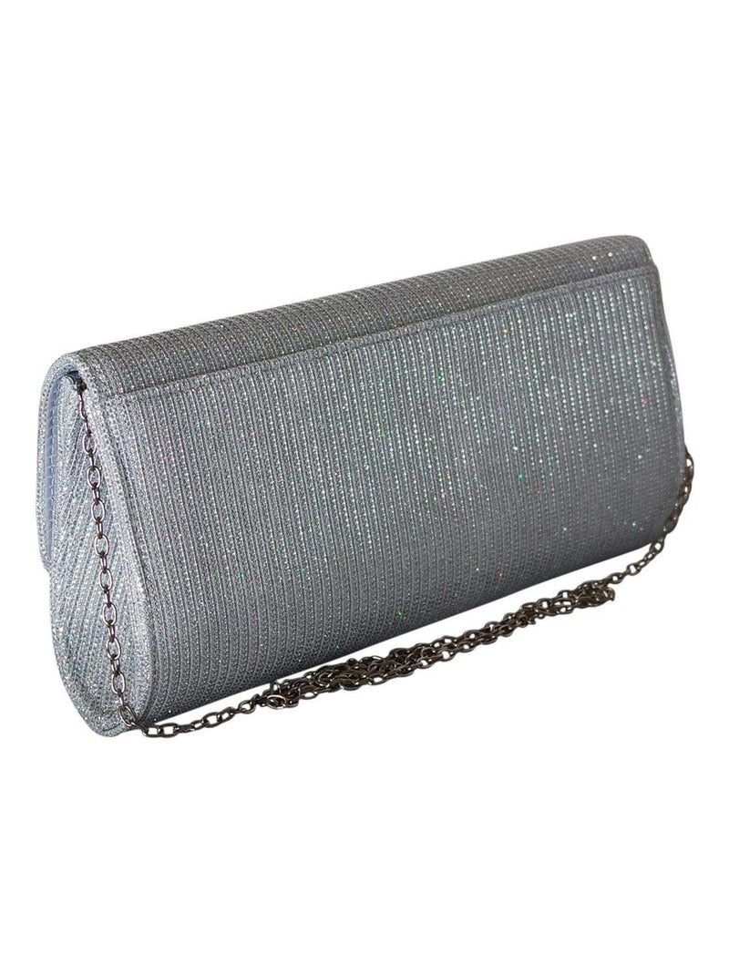 Pochette de soirée strass KYOKO Argent - Kiabi