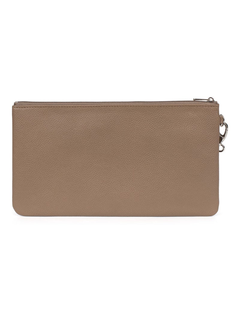 Pochette dragonne  cuir confort hexagona Marron clair - Kiabi