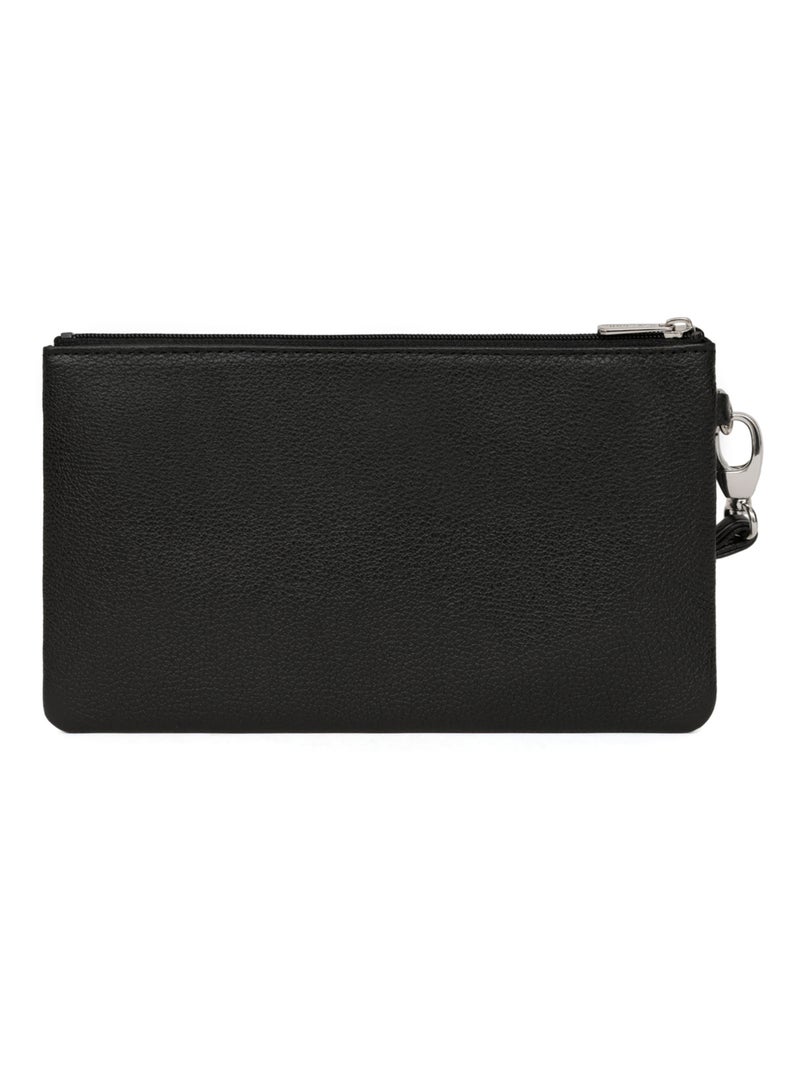 Pochette dragonne  cuir confort hexagona Noir - Kiabi