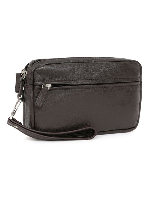 Pochette dragonne  Cuir CONFORT - Kiabi
