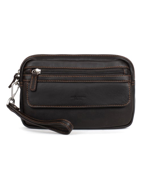 Pochette dragonne  cuir félin hexagona - Kiabi